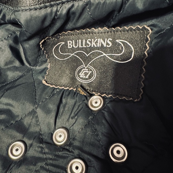 Vintage Custom Made Punk Heavy Metal Diamond Steel Plate Studded Leather Jacket - Picture 12 of 14